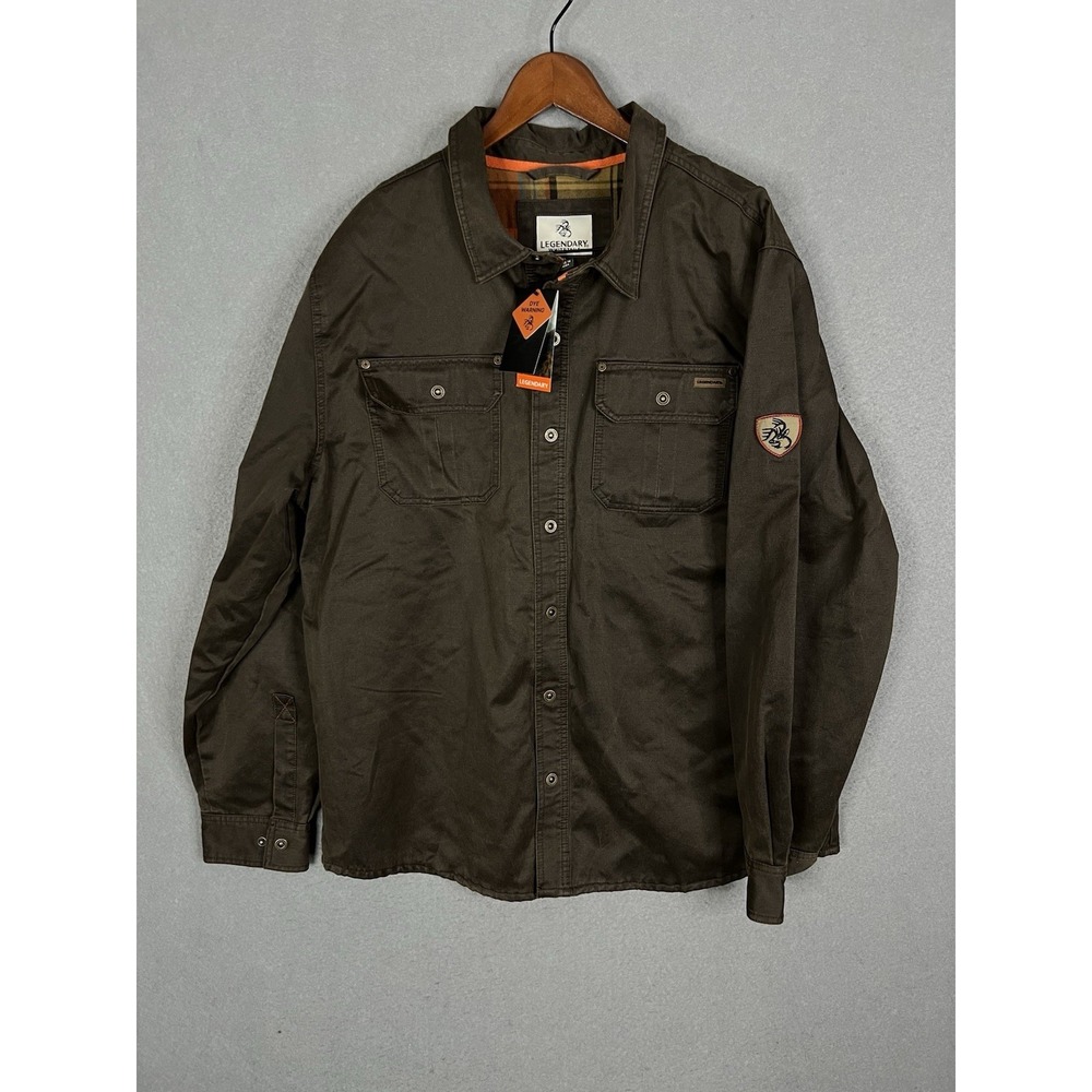 Legendary Whitetails Men's Journeyman Flannel Lined Shirt Jacket Sz XL